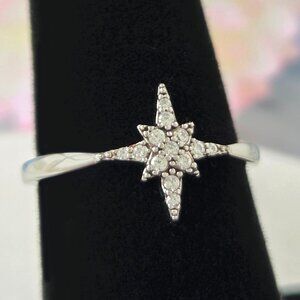 Star Ring - 925 Sterling Silver, Celestial Starburst Collection
